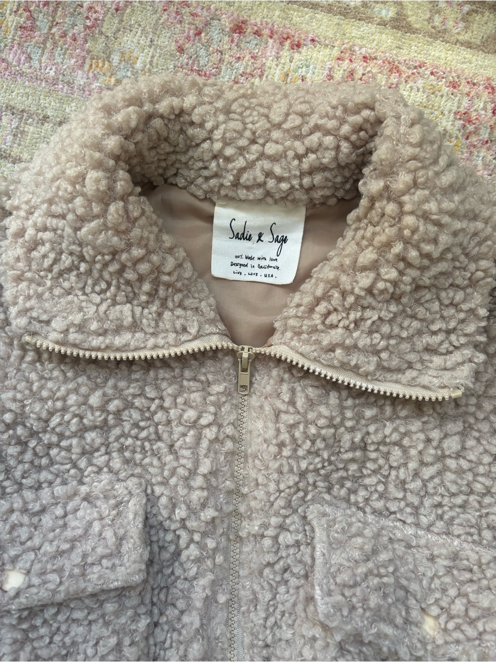 Sadie & Sage \\ teddy zip up jacket - Picture 2 of 8